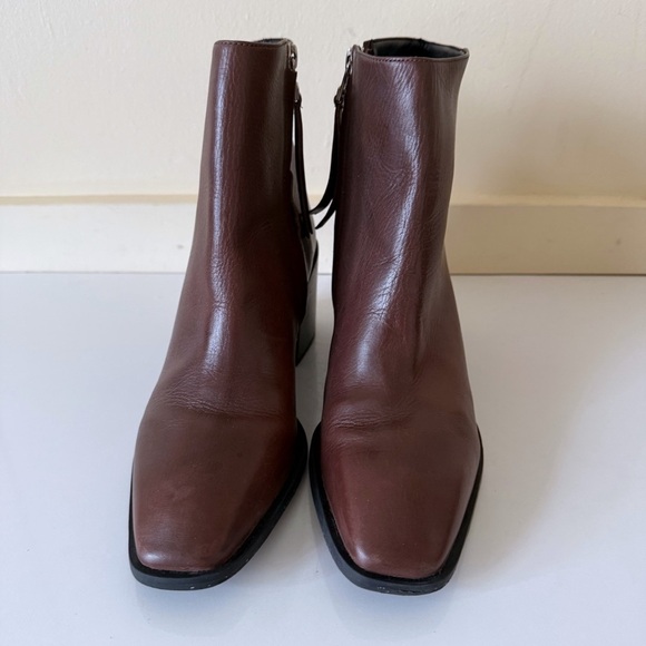 Ali MacGraw Womens Brown Leather Ankle Boots Booties SZ 8.5 - Picture 3 of 7